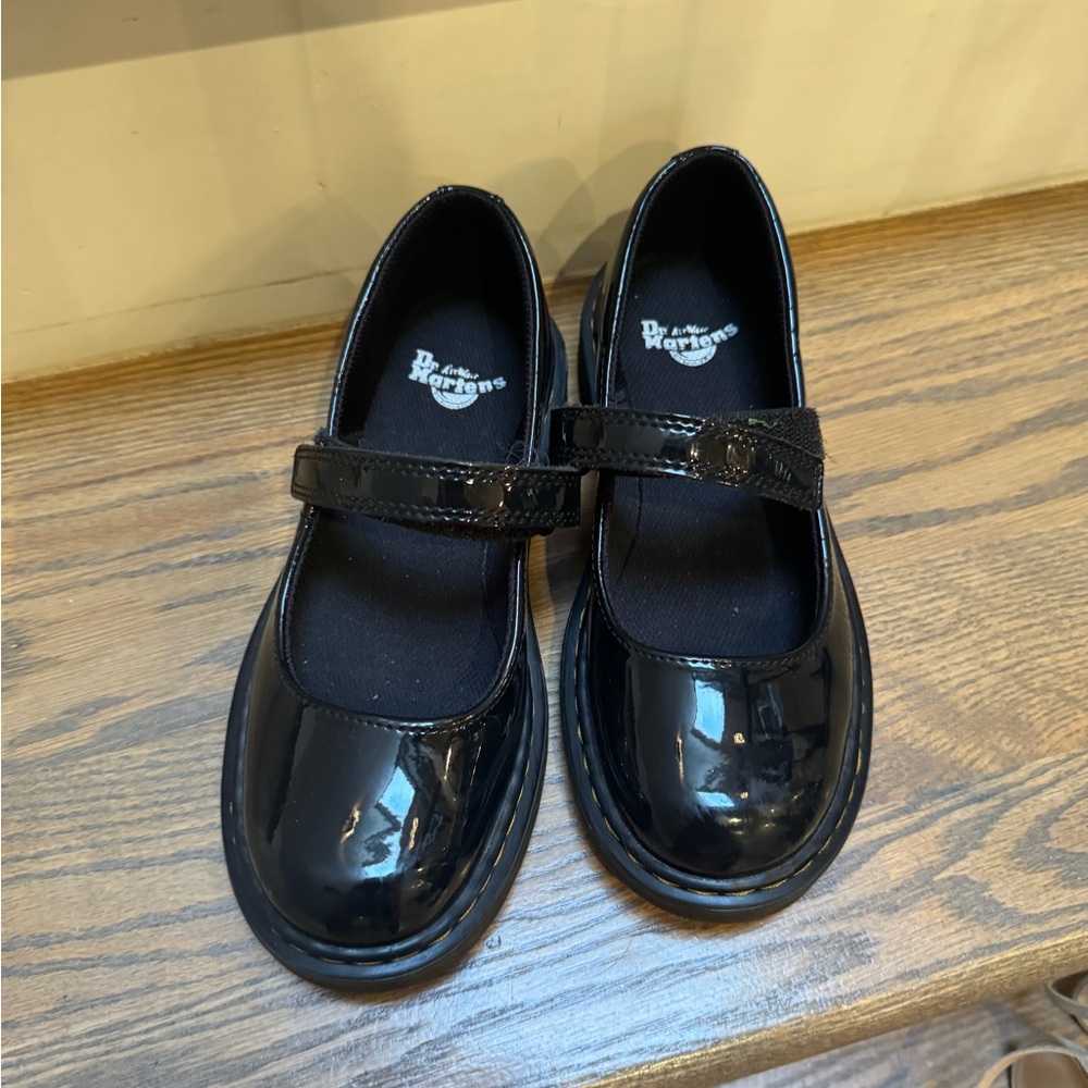 Dr. Martens Black Dress Shoes with Patent Leather Finish